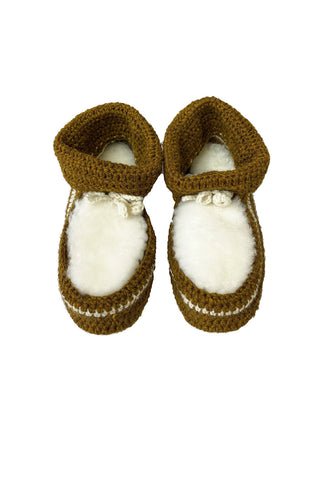 Crochet Slipper Mustard