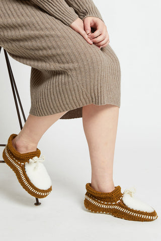Crochet Slipper Mustard