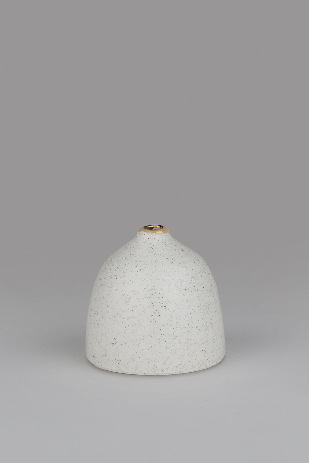 Bud Vase with Gold Drip Rim