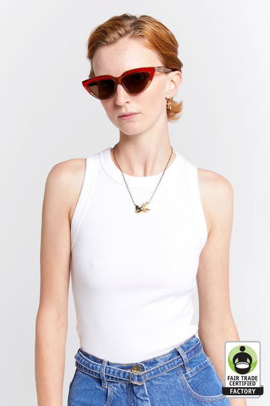 Cotton Ribbed Singlet White