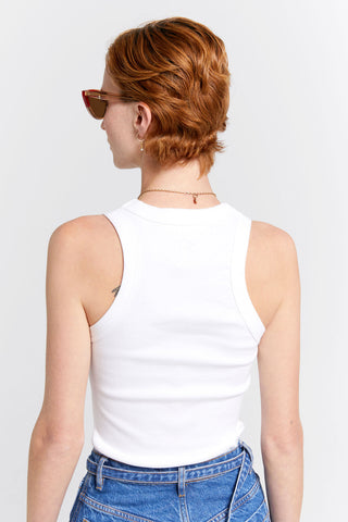 Cotton Ribbed Singlet White