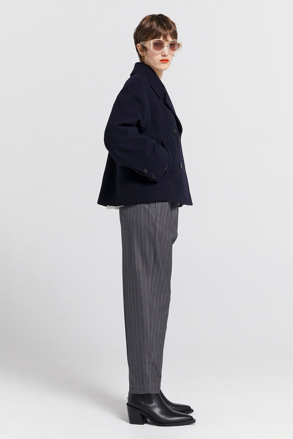 Cropped Peacoat Navy