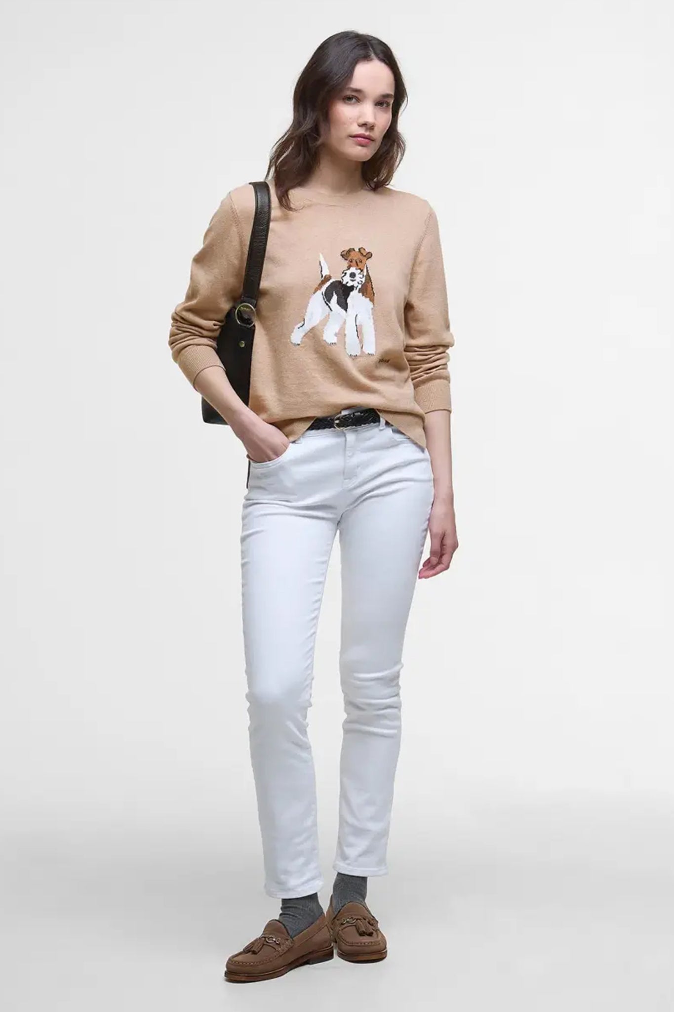 Fareham Knitted Jumper Pale Camel