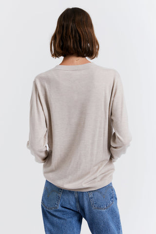 Daisy Cashmere Cardigan Oat Marle