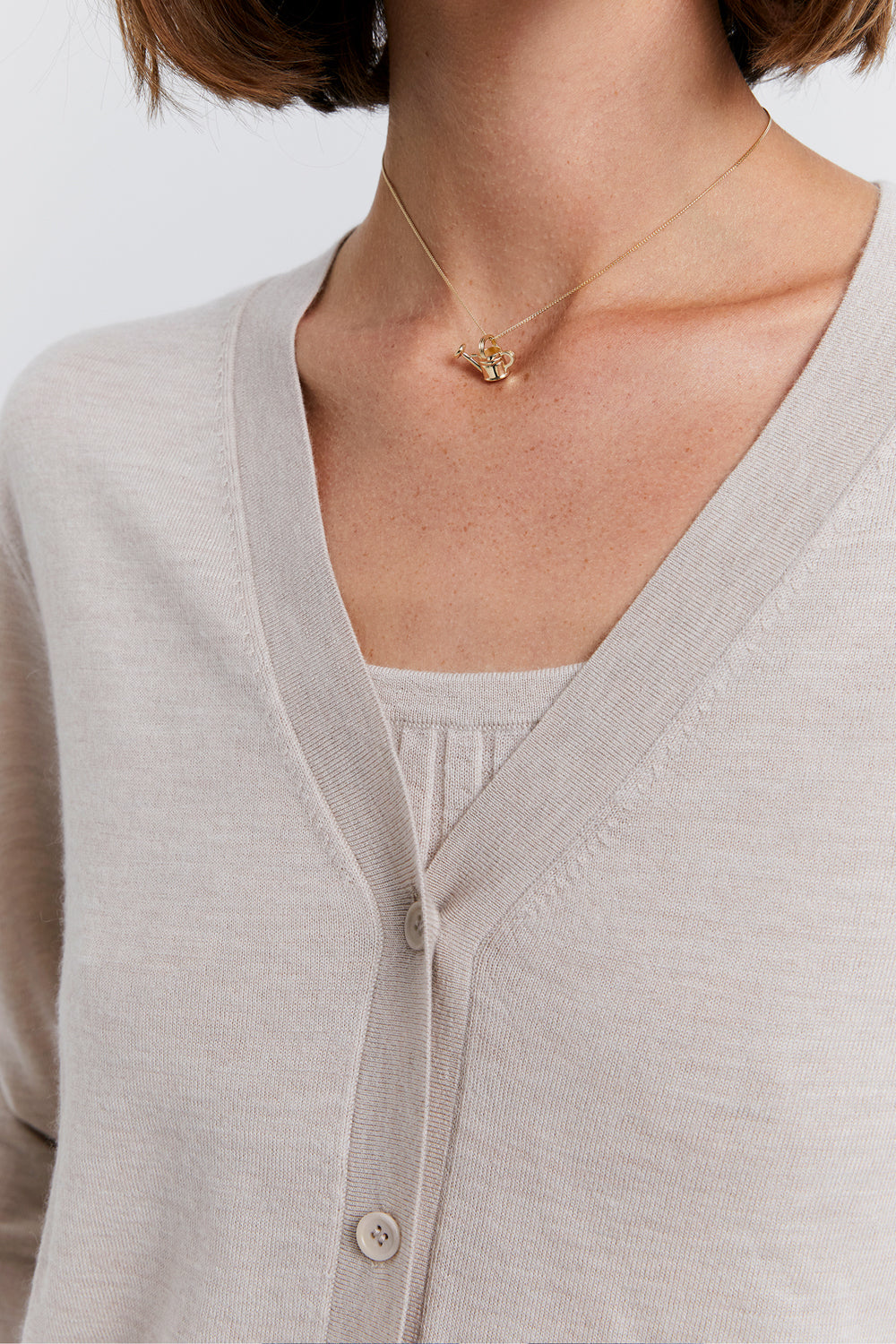 Daisy Cashmere Cardigan Oat Marle