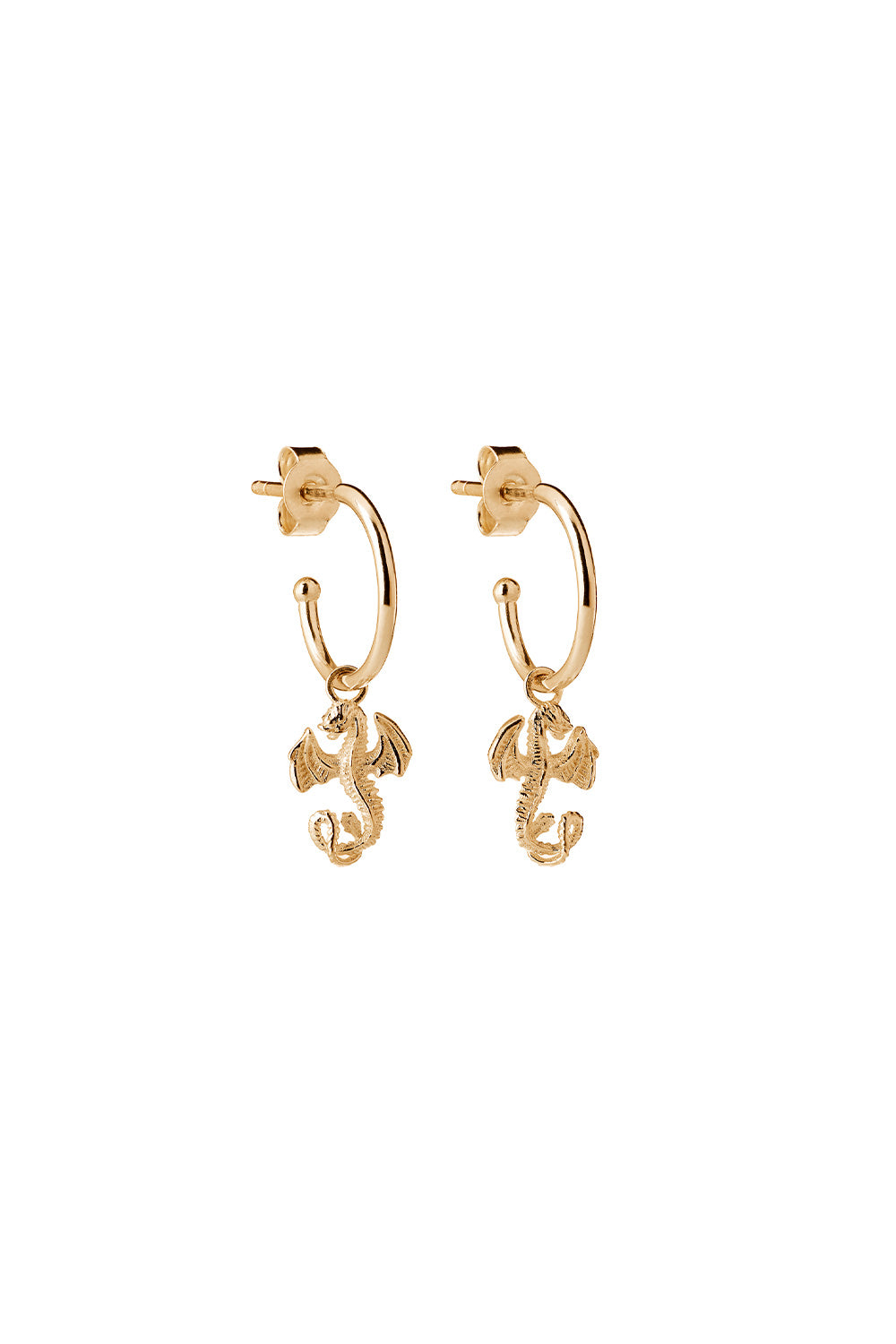 Dragon Earrings Gold