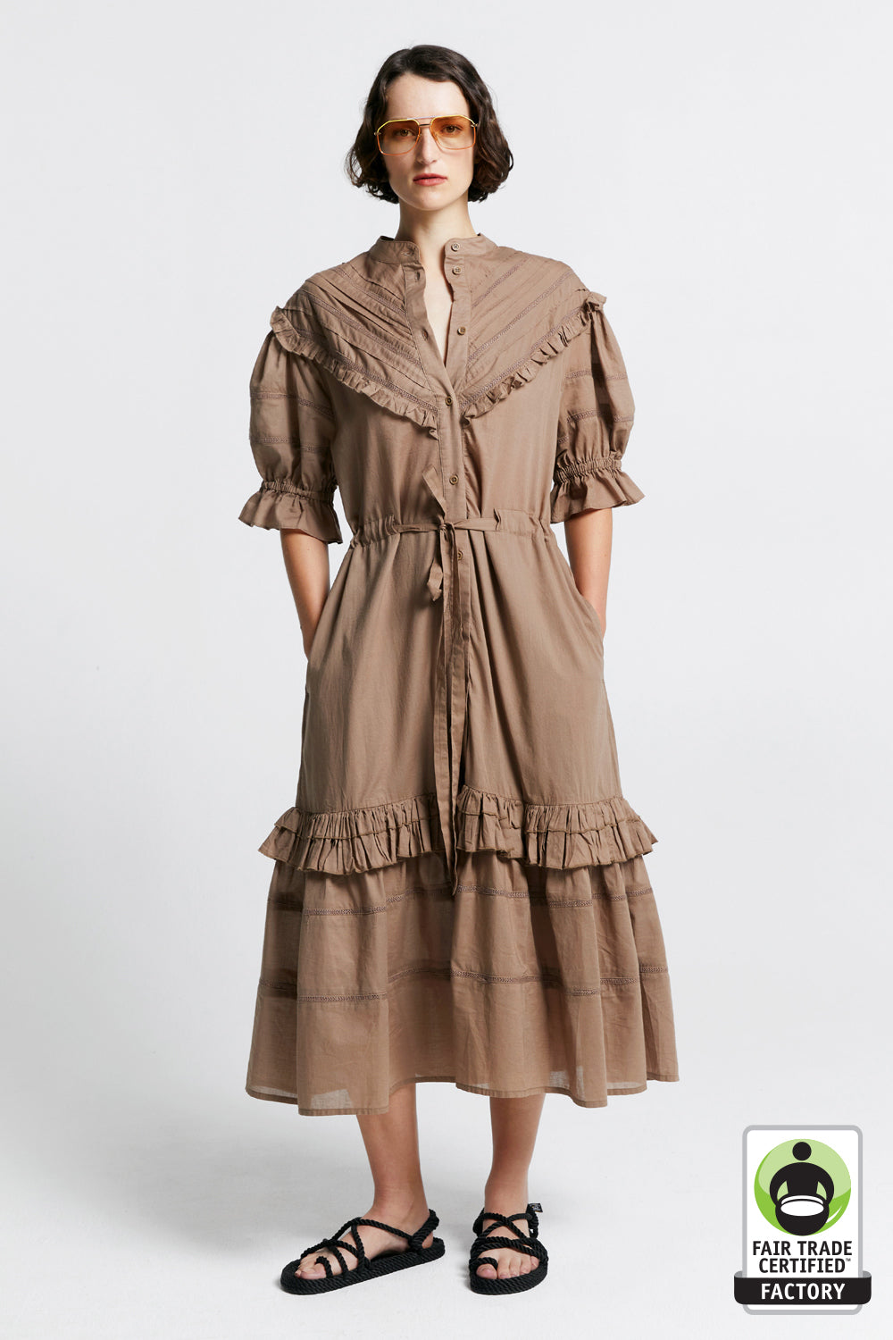 Dreamers Organic Cotton Dress Bran