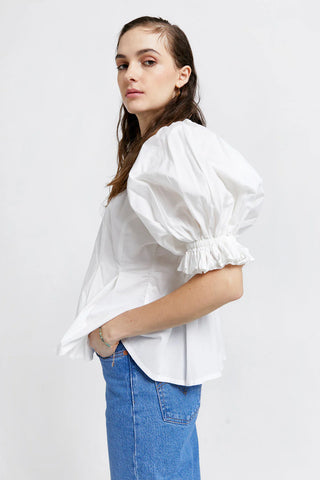 Melody Organic Cotton Top Off-White