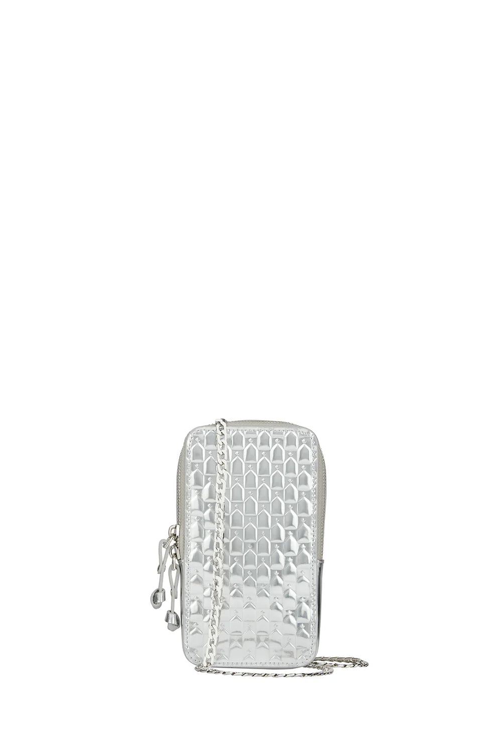 Monogram Mini Bag Silver Patent Leather