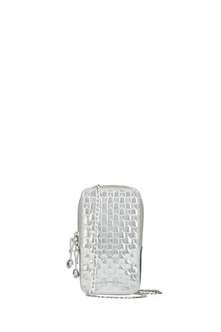 Monogram Mini Bag Silver Patent Leather