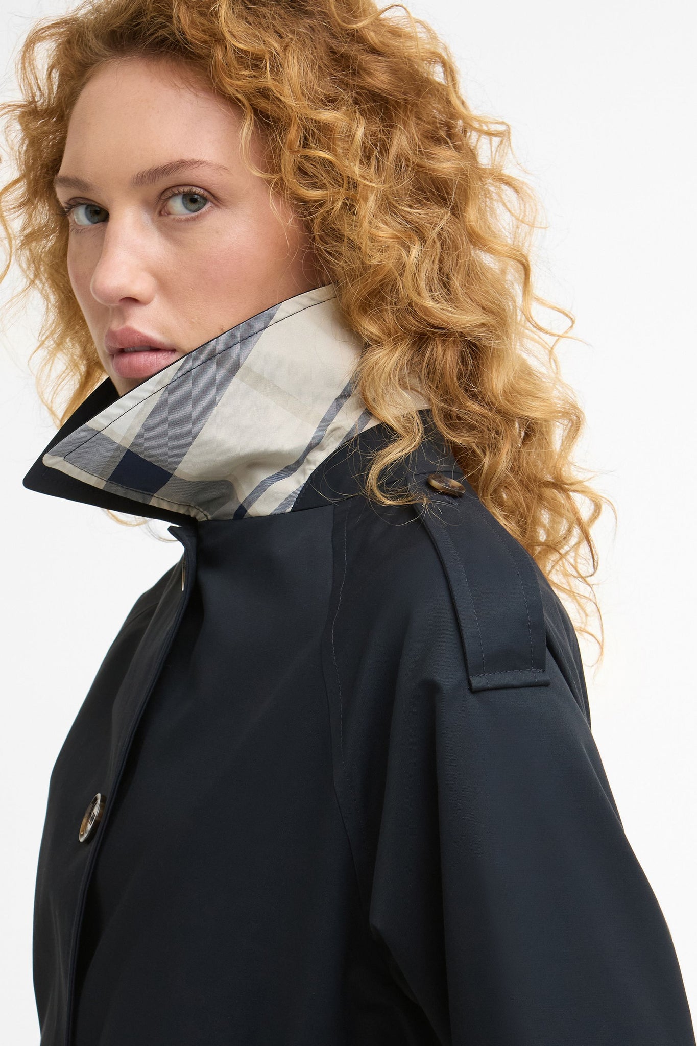 Maia Showerproof Jacket Dark Navy/Dress Navy Tartan
