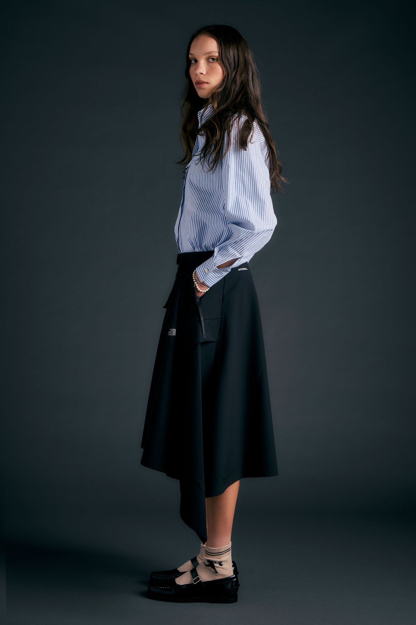 Drapey Tech Skirt Black