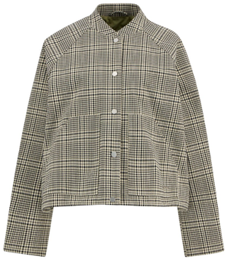 Leyburn Check Showerproof Bomber Jacket Olive Prince Of Wales