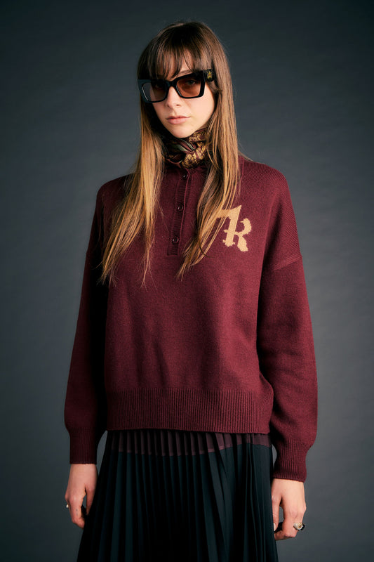 K Flag Polo Mahogany