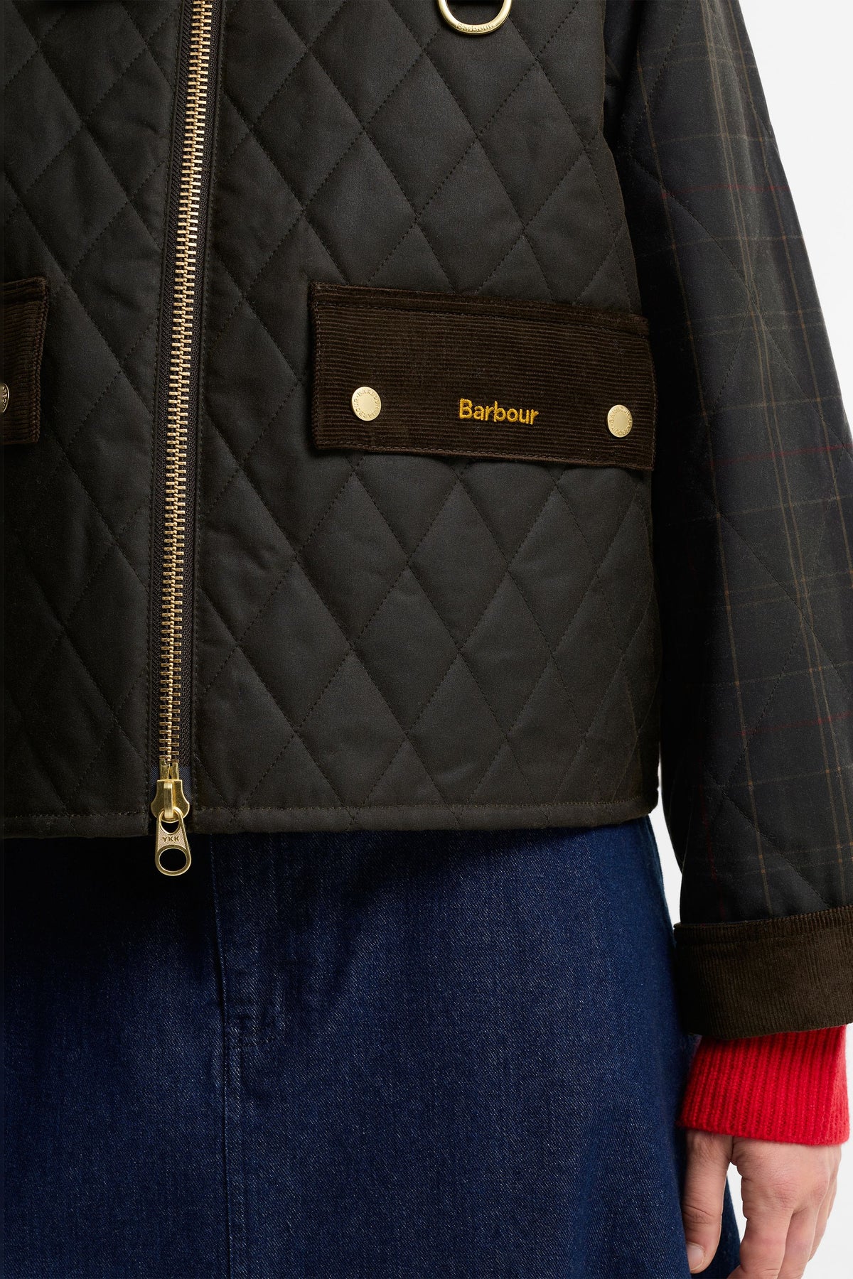 Tartan Reimagined Icons Tartan Quilted Spey Wax Jacket Olive/Classic