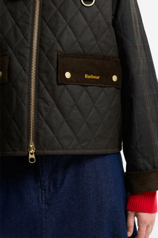 Tartan Reimagined Icons Tartan Quilted Spey Wax Jacket Olive/Classic