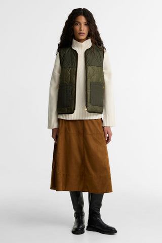 Nunwell Reversible Quilted Liner Olive/Fern/Ancient