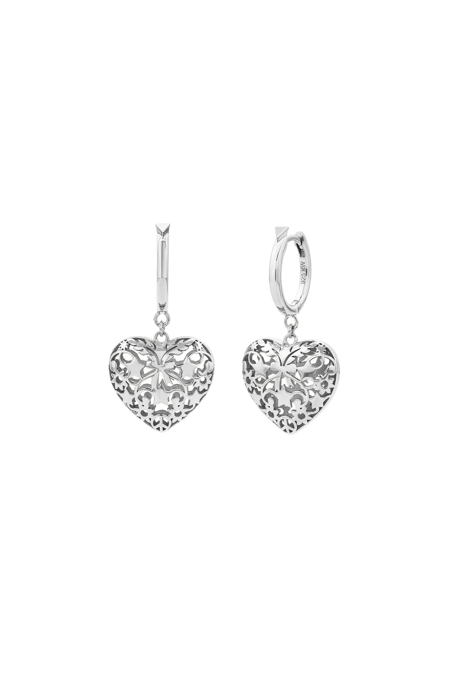 Heart Thrills Earrings Silver