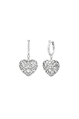 Heart Thrills Earrings Silver