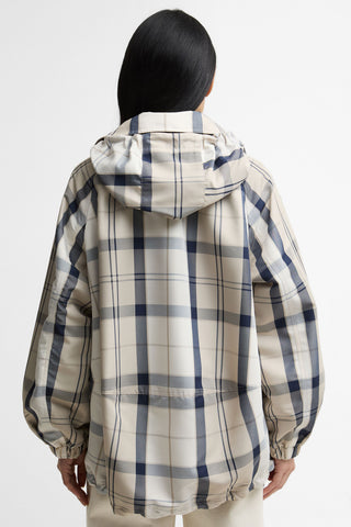 Ballina Check Showerproof Jacket Dress Navy Tartan