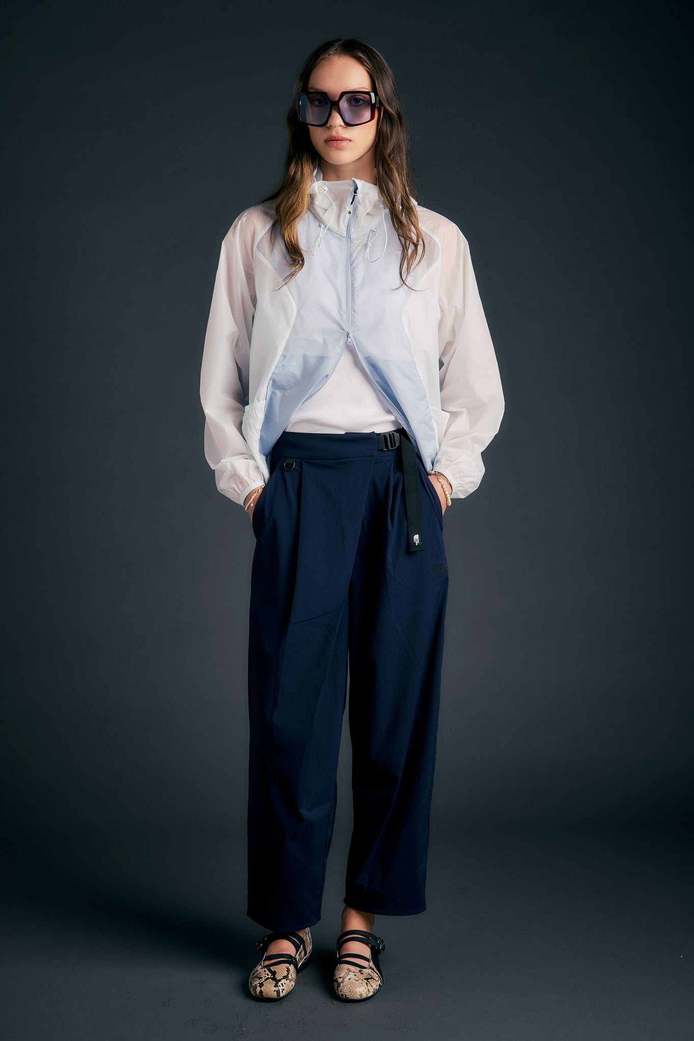 Lightweight Wrapped Barrel Casual Pants Aviator Navy