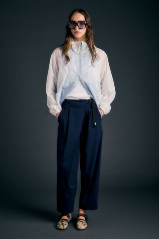 Lightweight Wrapped Barrel Casual Pants Aviator Navy