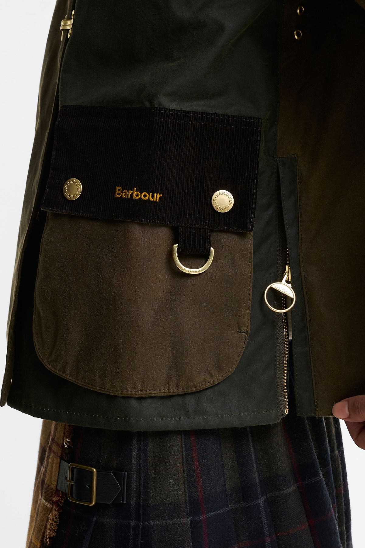 Hazelwood Wax Jacket Beech/Fern/Mixed Tartan