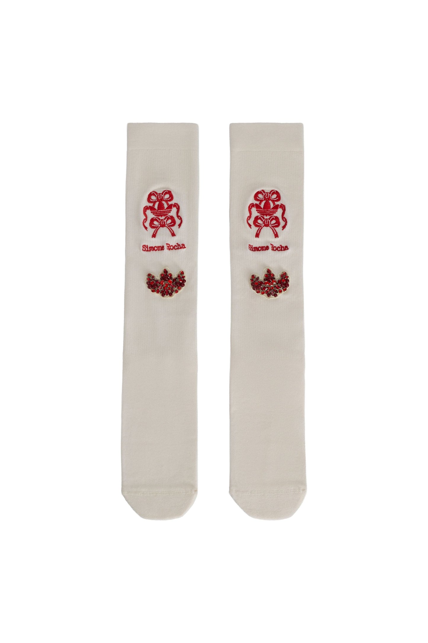 Simone Rocha Knee High Socks Chalk White