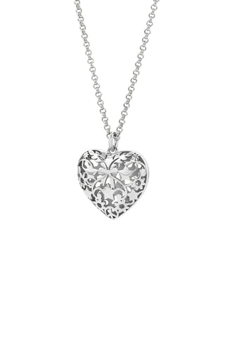 Heart Thrills Necklace Silver