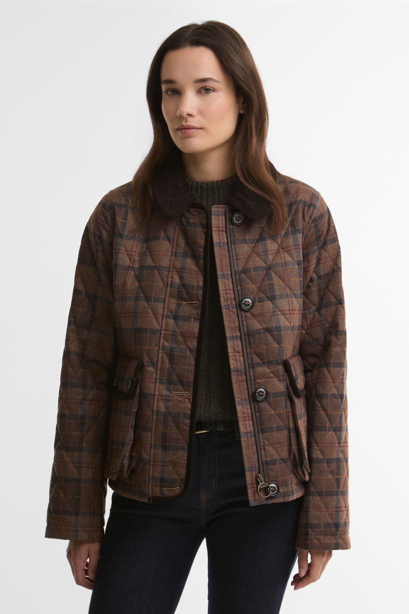 Loudon Quilted Jacket Muted Tartan