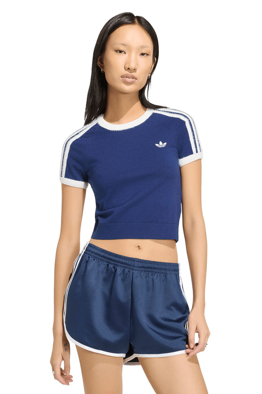 Knitted T-Shirt Dark Blue/White