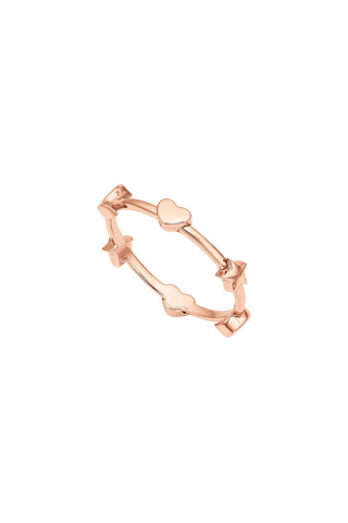 Mini Charm Ring Rose Gold