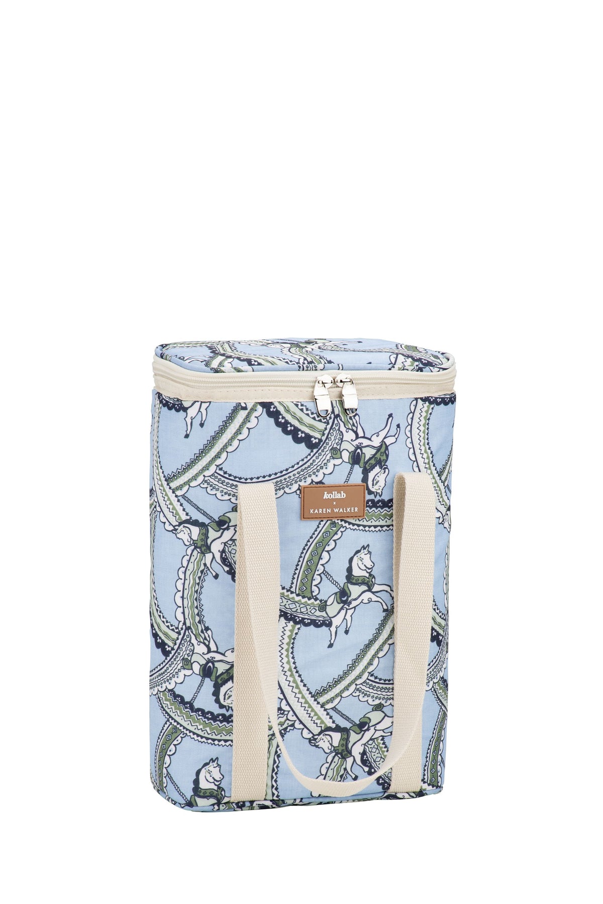 Wine Cooler Bag Carousel Light Blue