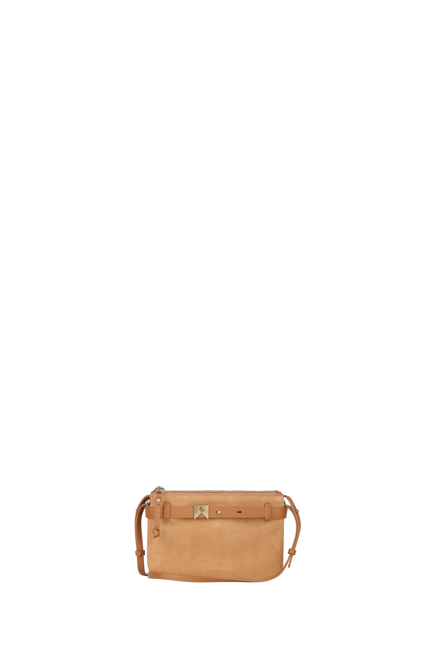 Rider Double Zip Pouch Tan