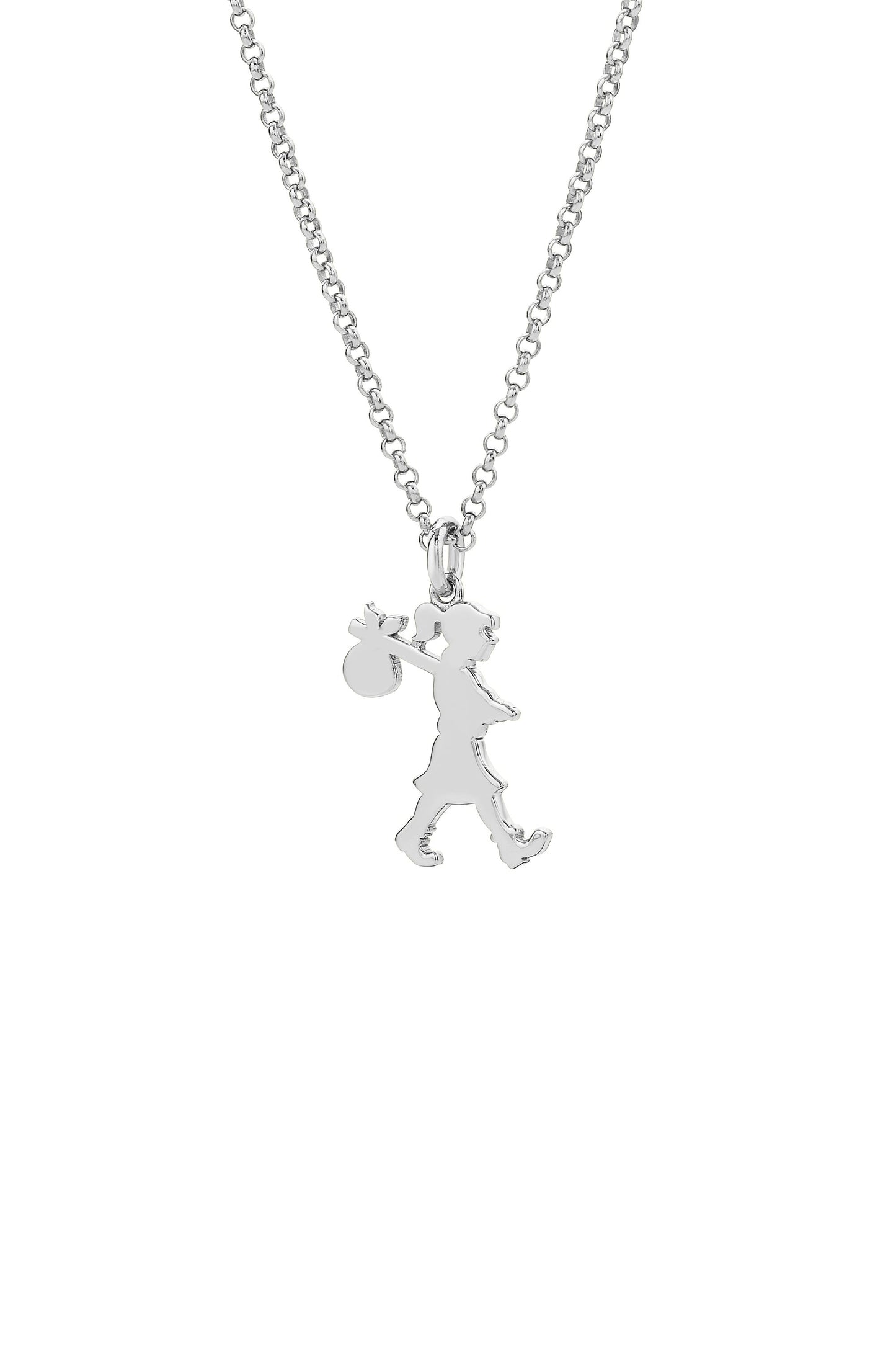 Small Runaway Girl Necklace Silver