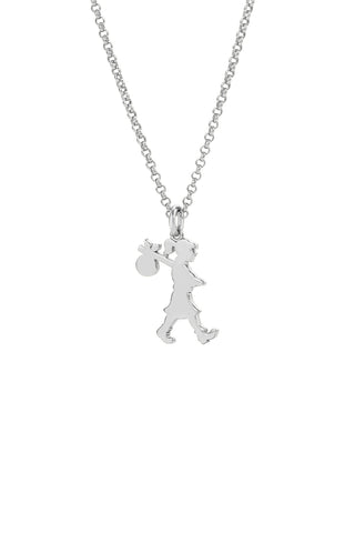 Small Runaway Girl Necklace Silver