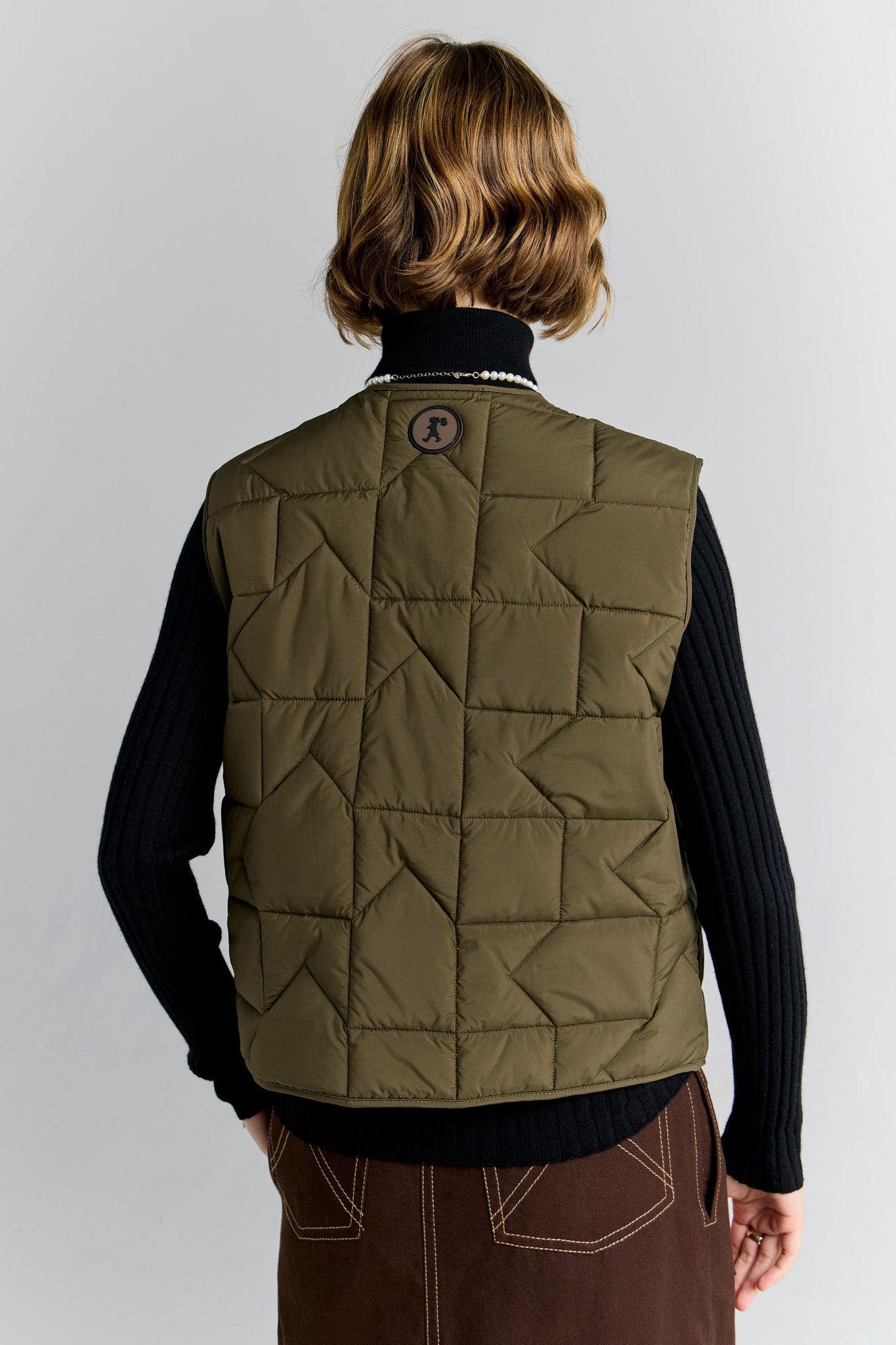 Quilted Drift Vest Dark Olive
