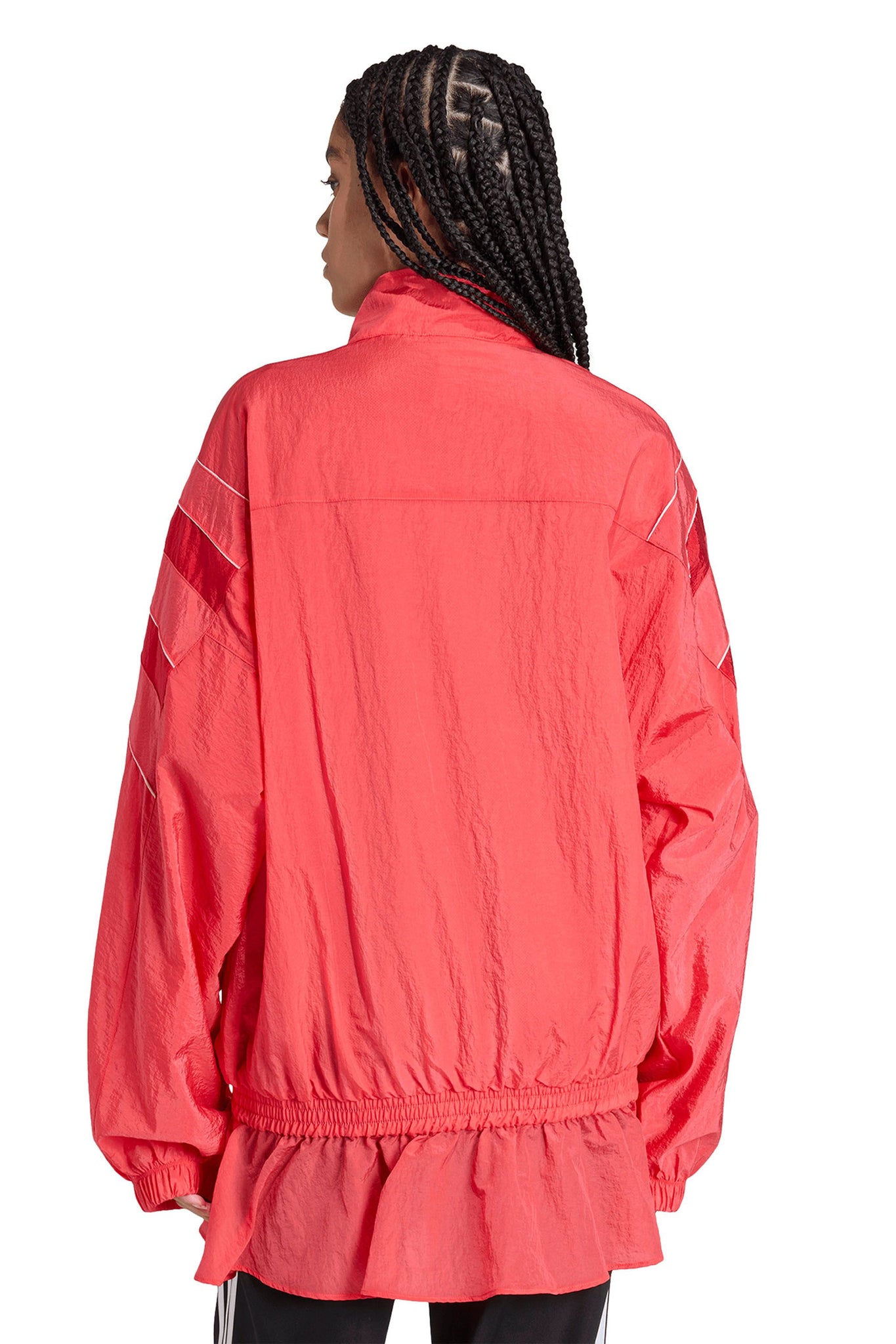 Santiago Woven Track Top Semi Lucid Red