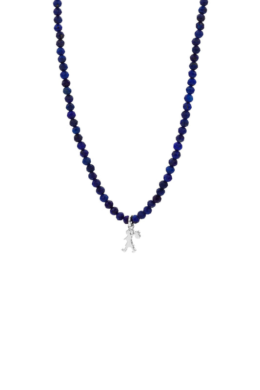 Lapis Mini Runaway Girl Necklace Silver