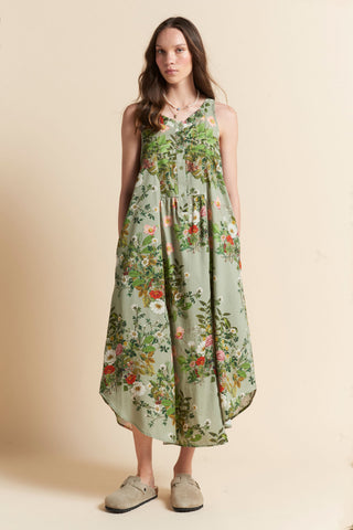 Love Letters Panel Front Nightie Sage