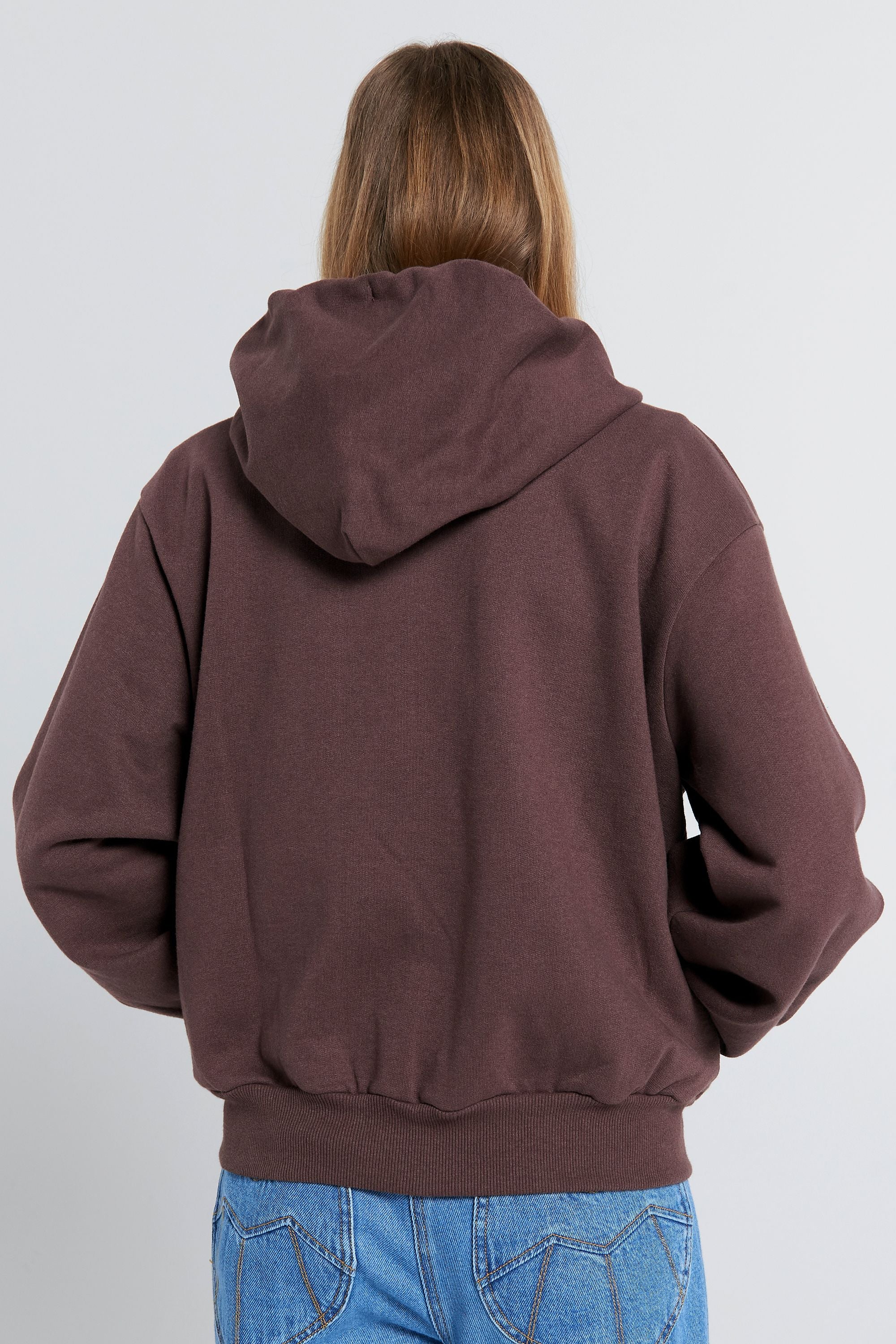 Runaway Girl Cropped Oversized Hoodie Chocolate Brown – Karen Walker