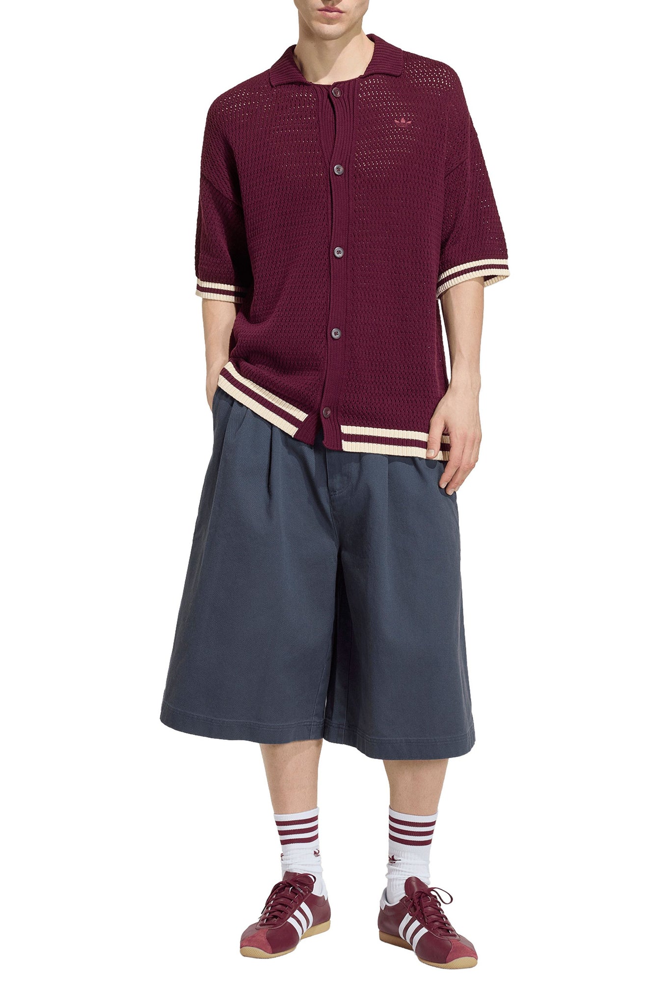 Crochet Jersey Maroon
