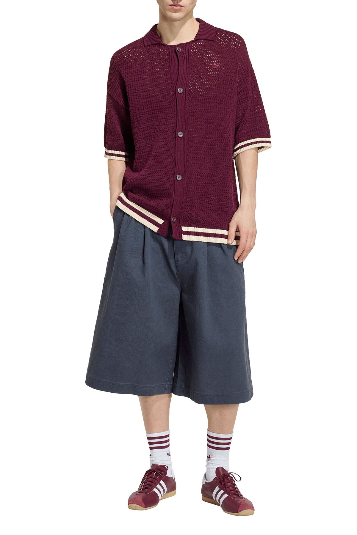 Crochet Jersey Maroon