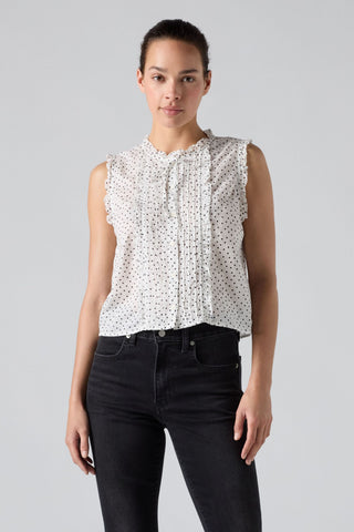 Shelby Slim Blouse Tovi Dot Egret