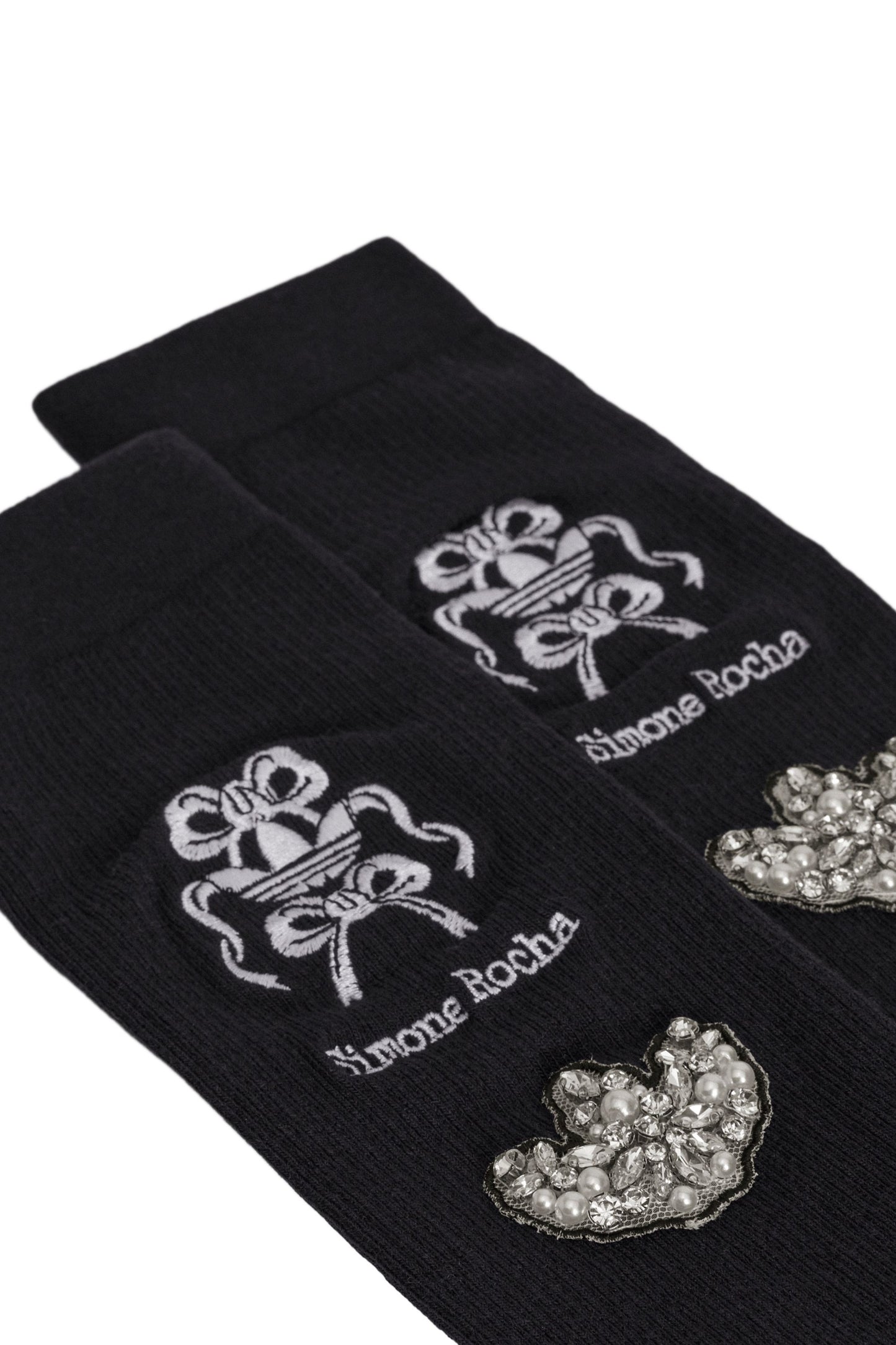 Simone Rocha Knee High Socks Black