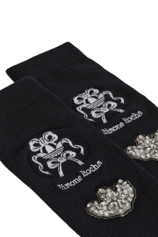 Simone Rocha Knee High Socks Black