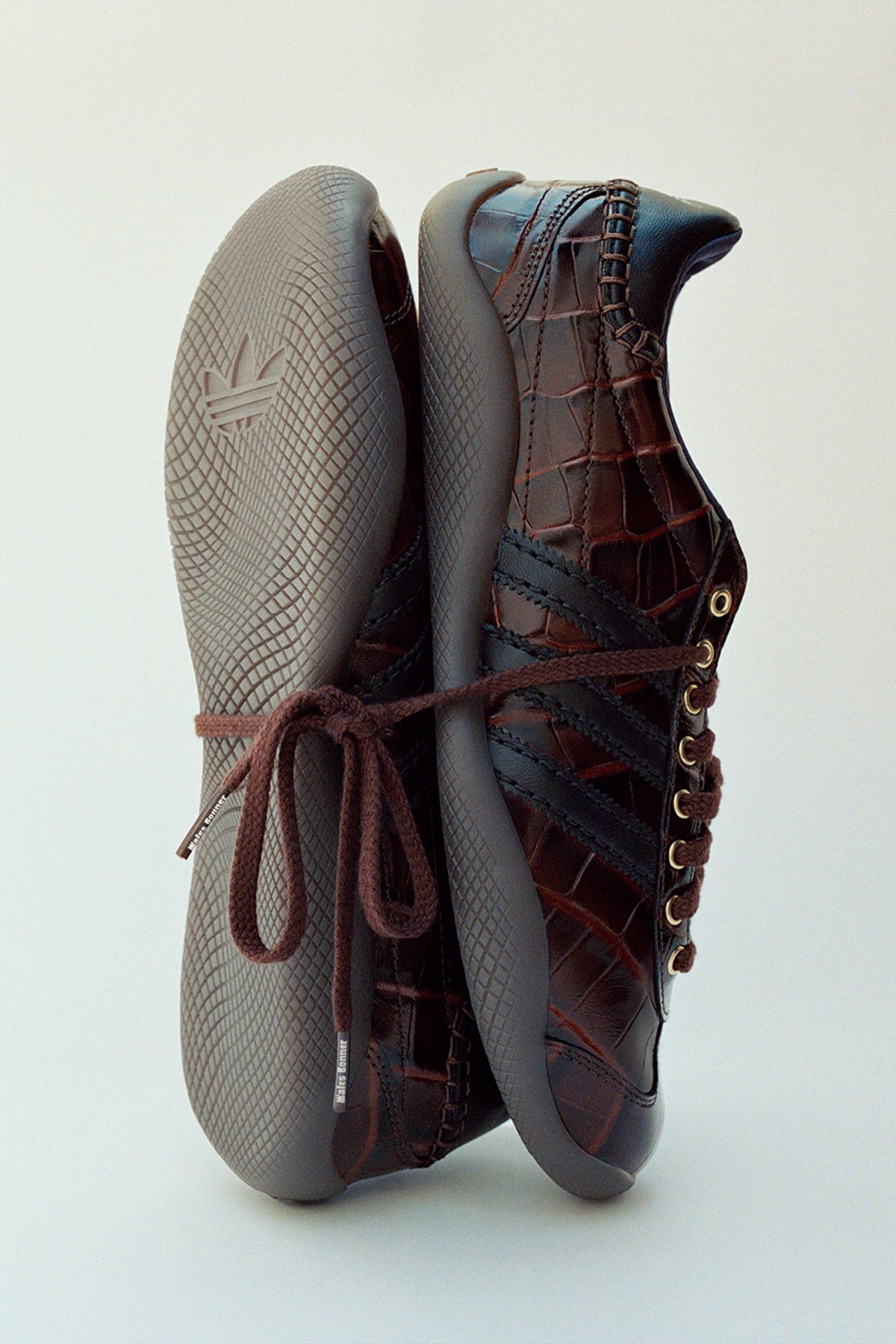 Wales Bonner Karintha Croc Dark Brown/Core Black