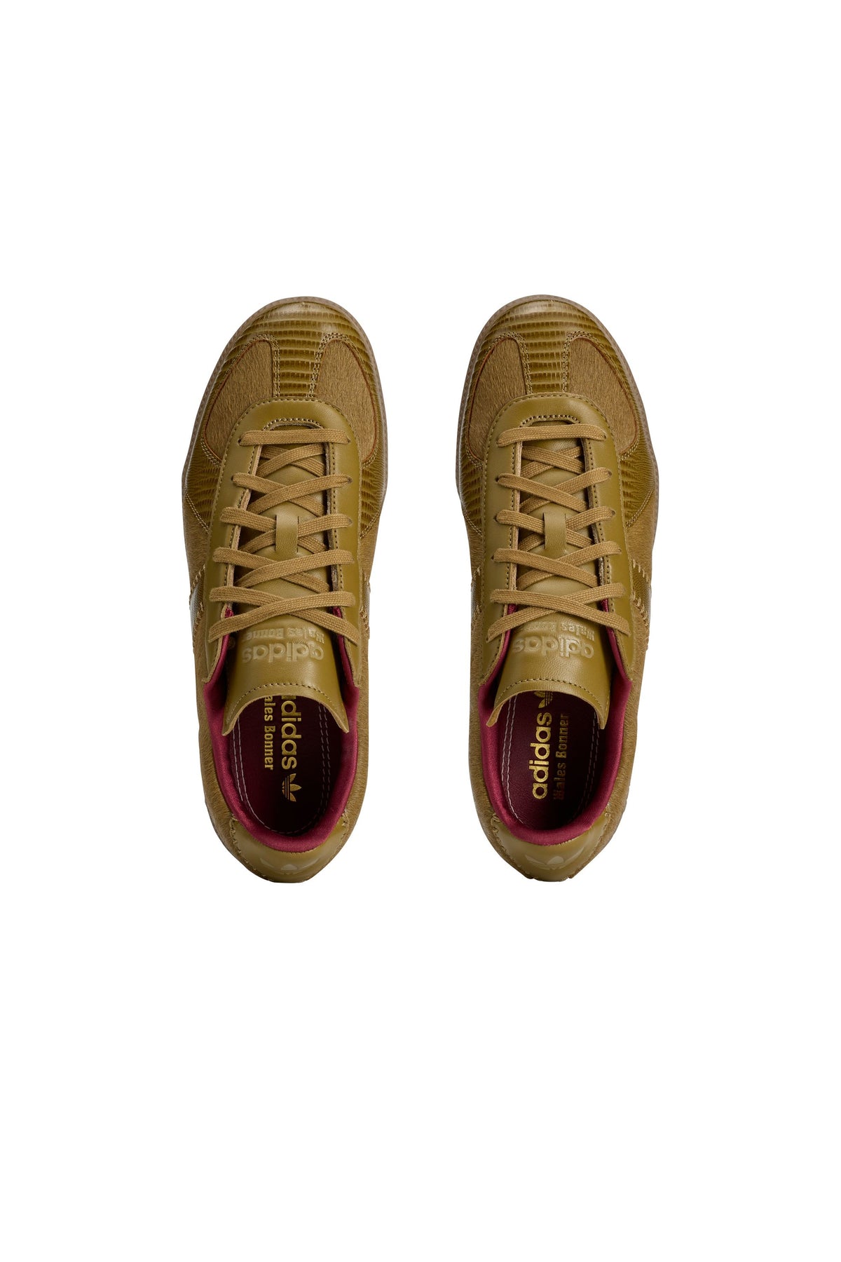 Wales Bonner BW Army Khaki Pony Noble Maroon/Gold Met./Wonder White