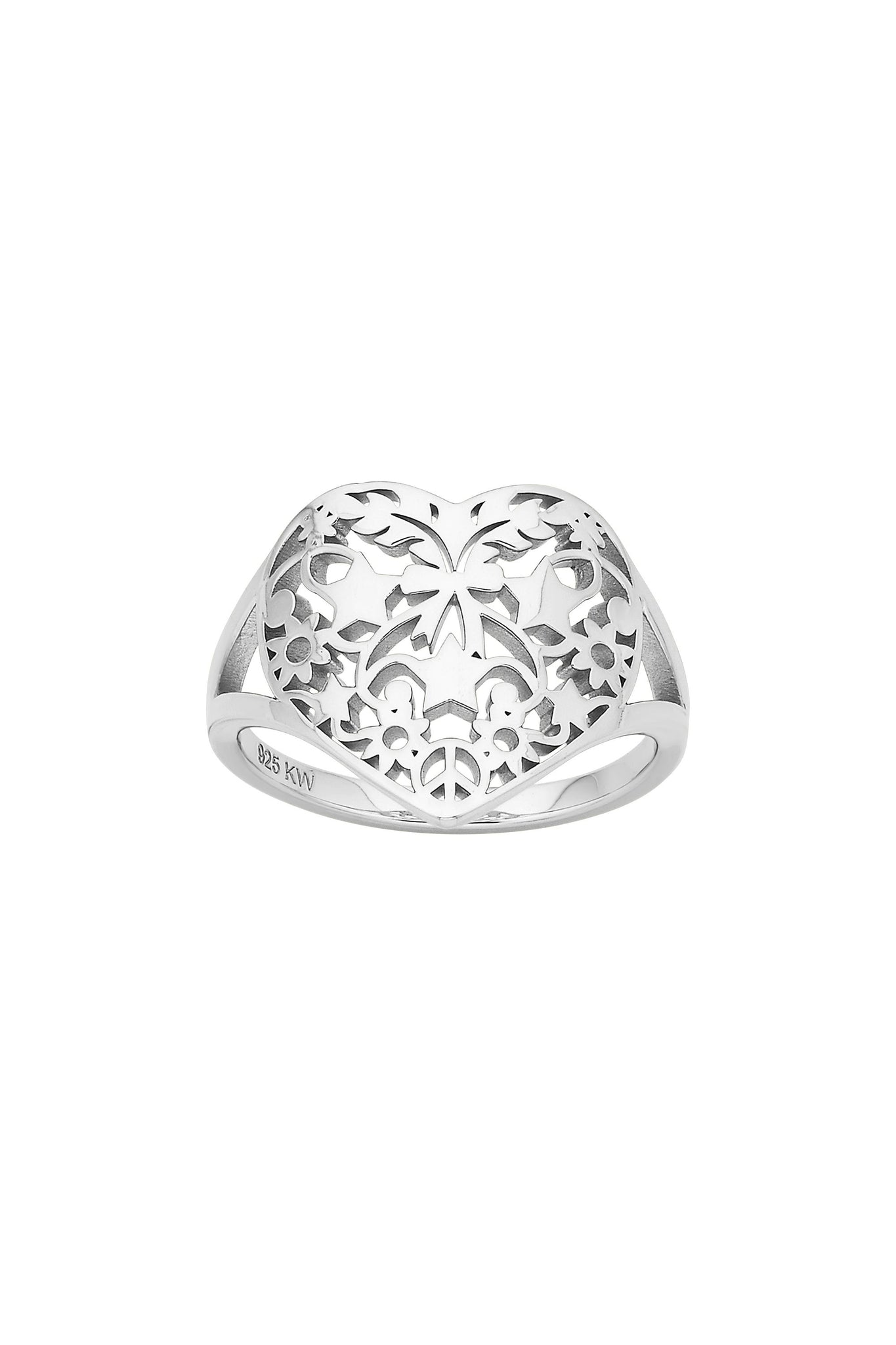 Heart Thrills Ring Silver