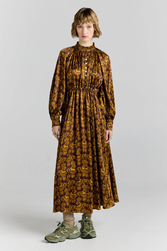 Deluge Dress Chocolate Multi